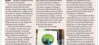 PrizeWize in het Financieele Dagblad: waar blijft die lage stroomprijs?