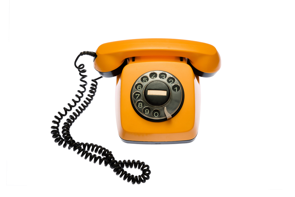 oranje vaste telefoon