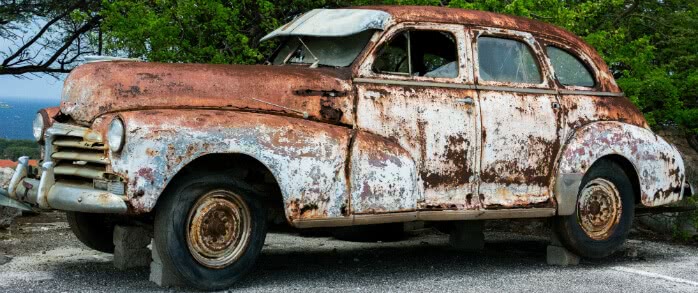 Roestige oldtimer Roestige oldtimer